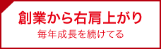 創業から右肩上がり